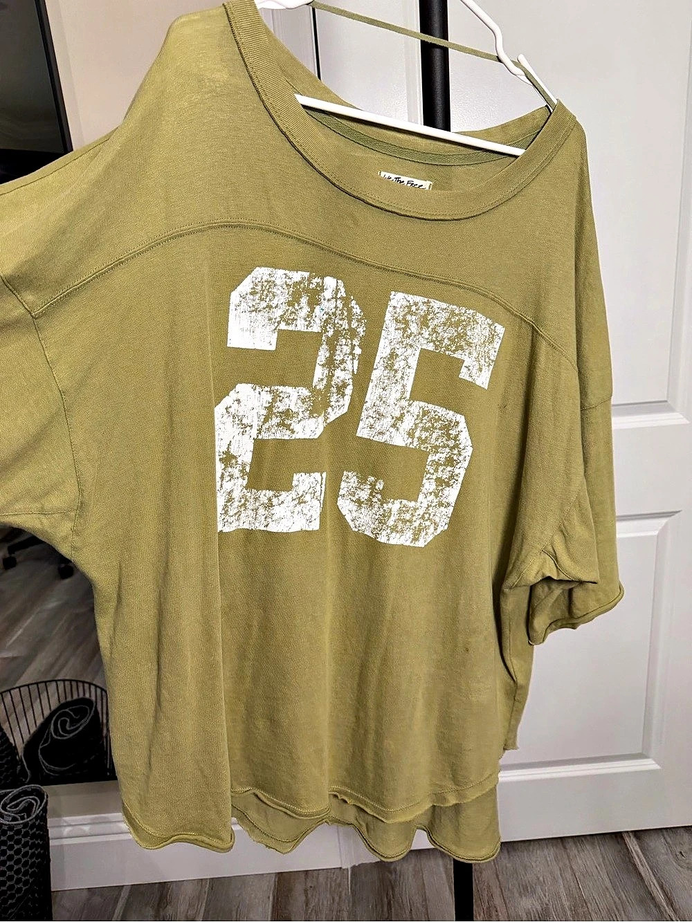 We The Free Touch Down Tunic Graphic Tee Green Large